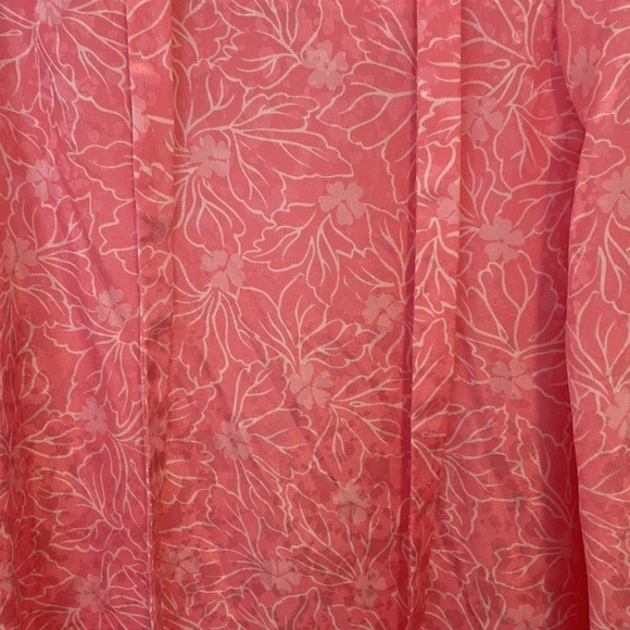 Vintage 50 60s ELEANORE HADLEY pink/white Floral Puff Sleeve Hippie Dress LG - Picture 9 of 9